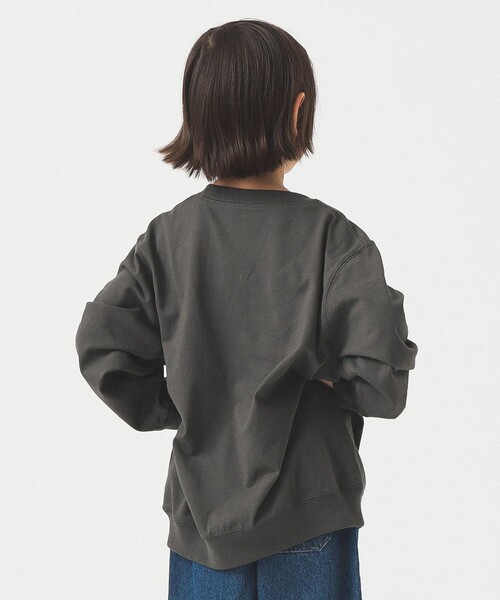 DANTON(ダントン)の「DANTON / KIDS' LONG SLEEVE SWEAT T-SHIRT PLAIN 2025SS(105~135cm)(Tシャツ/カットソー・キッズ・チャコールグレー・115/135/125/105)」の5枚目の写真