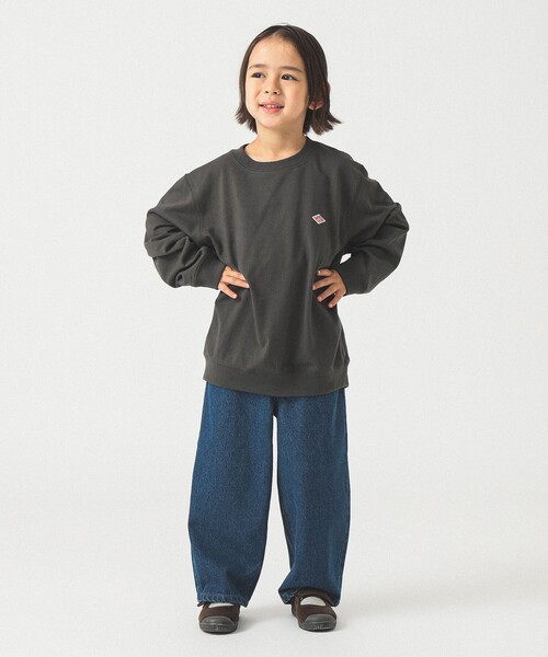 DANTON(ダントン)の「DANTON / KIDS' LONG SLEEVE SWEAT T-SHIRT PLAIN 2025SS(105~135cm)(Tシャツ/カットソー・キッズ・チャコールグレー・115/135/125/105)」の6枚目の写真