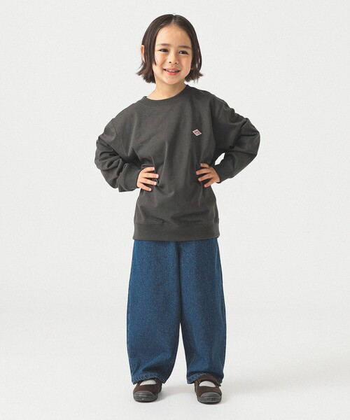 DANTON(ダントン)の「DANTON / KIDS' LONG SLEEVE SWEAT T-SHIRT PLAIN 2025SS(105~135cm)(Tシャツ/カットソー・キッズ・チャコールグレー・115/135/125/105)」の7枚目の写真