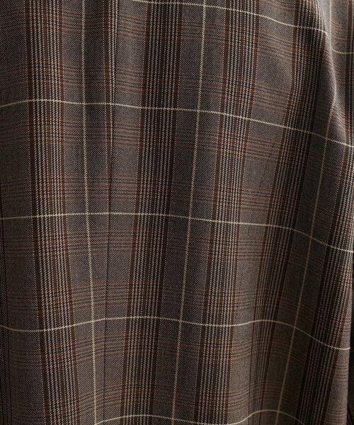 DISCOAT（ディスコート）の「【ユニセックス】チェックWブレストオーバージャケット（テーラードジャケット・レディース・ベージュ/ダークブラウン/ブラウン・FREE/SHORT）」の21枚目の写真