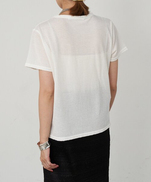 SHENERY（シーナリー）の「シャイニー天竺Tシャツ（Tシャツ/カットソー・レディース・ブルー/オフホワイト/ブラック/ピンク・FREE）」の19枚目の写真