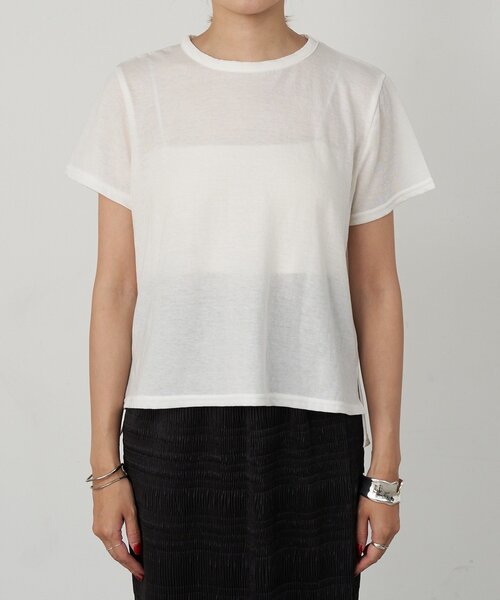 SHENERY（シーナリー）の「シャイニー天竺Tシャツ（Tシャツ/カットソー・レディース・ブルー/オフホワイト/ブラック/ピンク・FREE）」の22枚目の写真