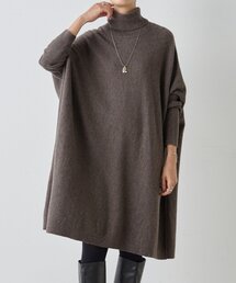 BEARDSLEY BIGロングニット　ピンク　ビアズリー　チュニック　長袖 BEARDSLEY（ビアズリー）の「リネンギャザーチュニック