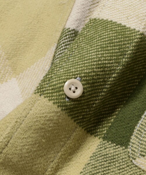 BEAMS（ビームス）の「フード チェック ネルシャツ（シャツ/ブラウス・メンズ・グレー/オリーブ・M/L/XL/S）」の11枚目の写真