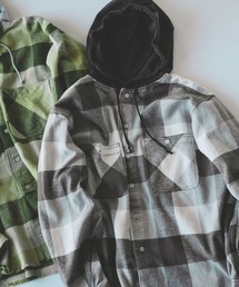 BEAMS | フード チェック ネルシャツ(シャツ/ブラウス)