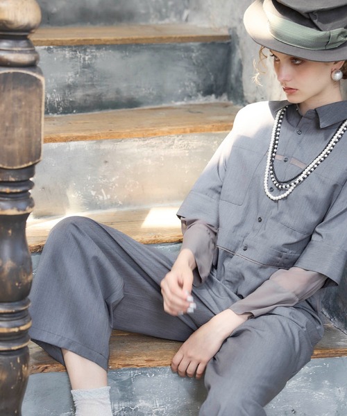 Cepica（セピカ）の「レイヤード風オールインワン（サロペット/オーバーオール・レディース・グレー・FREE）」の5枚目の写真