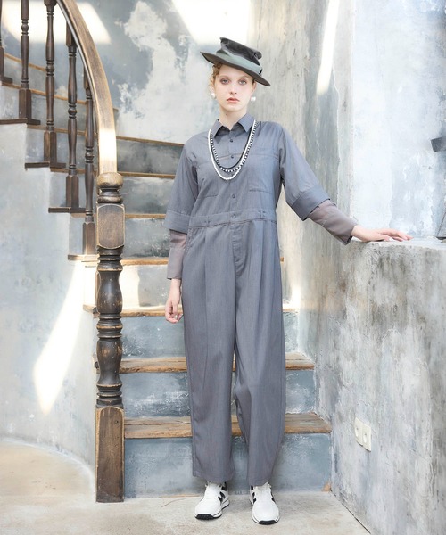 Cepica（セピカ）の「レイヤード風オールインワン（サロペット/オーバーオール・レディース・グレー・FREE）」の6枚目の写真