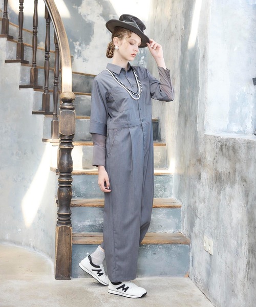 Cepica（セピカ）の「レイヤード風オールインワン（サロペット/オーバーオール・レディース・グレー・FREE）」の7枚目の写真