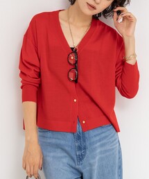 NOLLEY’S | 《手洗い可能》《アンサンブル対応》18G天竺ゆったりVネックカーディガン(カーディガン/ボレロ)