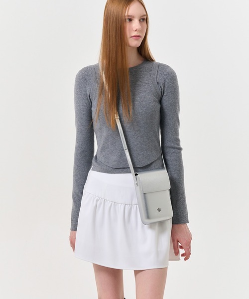 GENERAL IDEA(ジェネラルアイデア)の「GENERAL IDEA/ジェネラルアイディア crack square mini bag ポシェット(ショルダーバッグ・レディース・ブラック/シルバー・FREE)」の8枚目の写真
