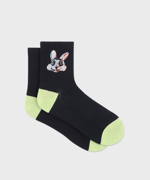 Paul Smith(ポールスミス)の「“Lamine Bunny” ソックス【250633 MD2】(ソックス/靴下・メンズ・ホワイト/ブラック・25-27)」の2枚目の写真
