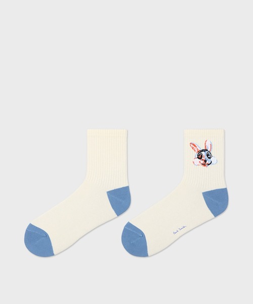 Paul Smith(ポールスミス)の「“Lamine Bunny” ソックス【250633 MD2】(ソックス/靴下・メンズ・ホワイト/ブラック・25-27)」の3枚目の写真