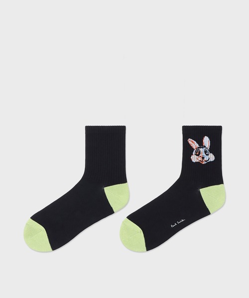 Paul Smith(ポールスミス)の「“Lamine Bunny” ソックス【250633 MD2】(ソックス/靴下・メンズ・ホワイト/ブラック・25-27)」の5枚目の写真