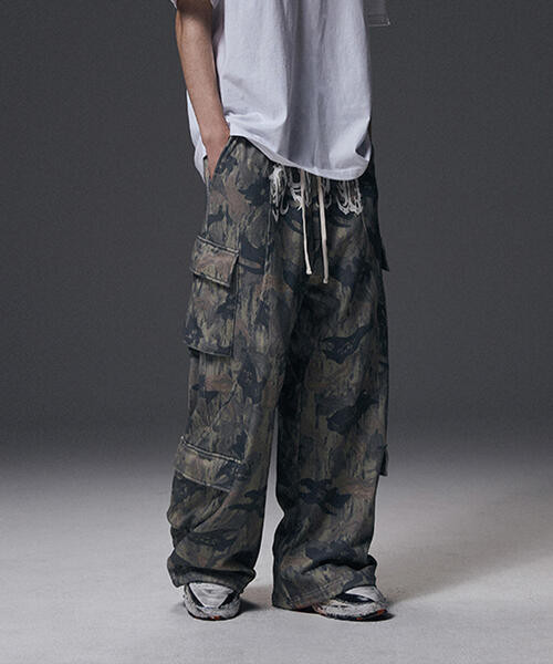 NOT4NERD（ノットフォーナード）の「NOT4NERD/ノットフォーナード/Camo Multi Cargo Sweat Pants（カーゴパンツ・メンズ・カーキ/グレー・XL/L/M）」の9枚目の写真