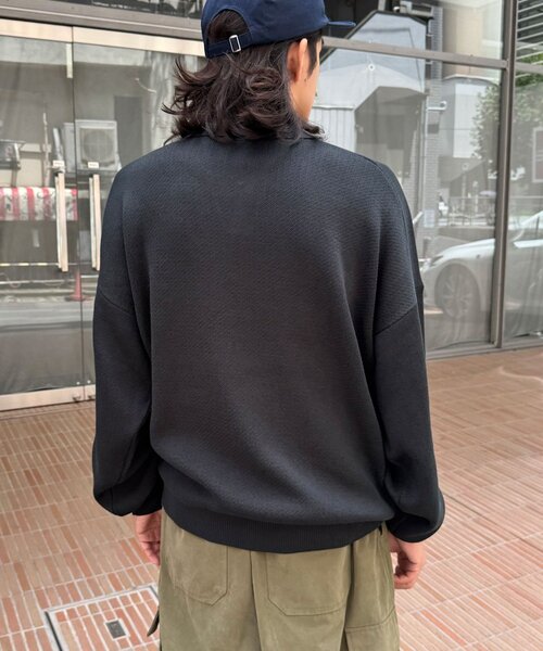 CIAOPANIC(チャオパニック)の「バーズアイニットロングスリーブニットポロ(ニット/セーター・レディース・ブラック/ネイビー/ブラウン・FREE)」の5枚目の写真