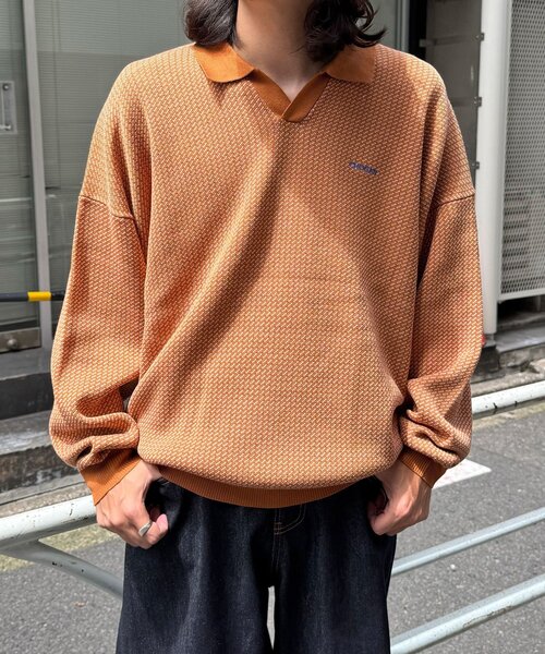 CIAOPANIC(チャオパニック)の「バーズアイニットロングスリーブニットポロ(ニット/セーター・レディース・ブラック/ネイビー/ブラウン・FREE)」の13枚目の写真