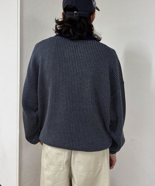 CIAOPANIC(チャオパニック)の「バーズアイニットロングスリーブニットポロ(ニット/セーター・レディース・ブラック/ネイビー/ブラウン・FREE)」の10枚目の写真