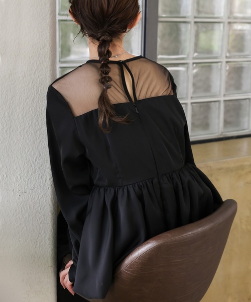 select MOCA(セレクトモカ)の「【オケージョン/結婚式】ペプラムバルーンドッキングワンピース(ドレス・レディース・ベージュ/ブラック・MEDIUM/LARGE)」の18枚目の写真