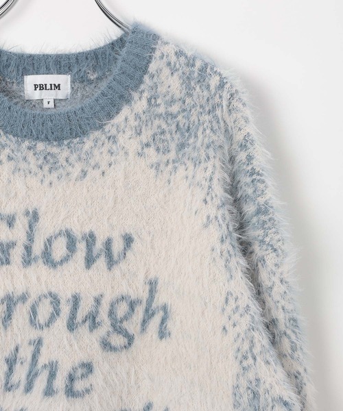 PBLIM（ページボーイリム）の「《UNISEX》グラデシャギーニット（ニット/セーター・レディース・ネイビー/ブラウン/ライトブルー/チャコールグレー・FREE）」の7枚目の写真