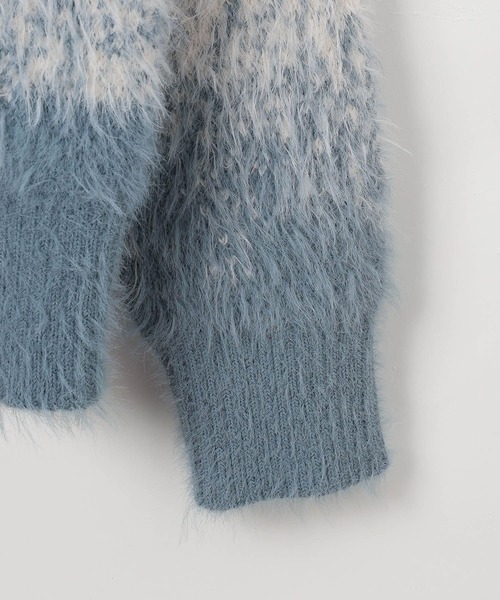 PBLIM（ページボーイリム）の「《UNISEX》グラデシャギーニット（ニット/セーター・レディース・ネイビー/ブラウン/ライトブルー/チャコールグレー・FREE）」の14枚目の写真