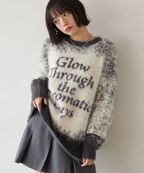 PBLIM（ページボーイリム）の「《UNISEX》グラデシャギーニット（ニット/セーター・レディース・ネイビー/ブラウン/ライトブルー/チャコールグレー・FREE）」の22枚目の写真