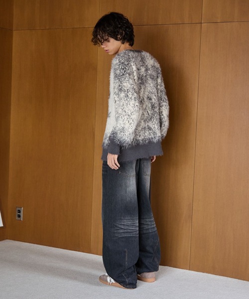 PBLIM（ページボーイリム）の「《UNISEX》グラデシャギーニット（ニット/セーター・レディース・ネイビー/ブラウン/ライトブルー/チャコールグレー・FREE）」の19枚目の写真