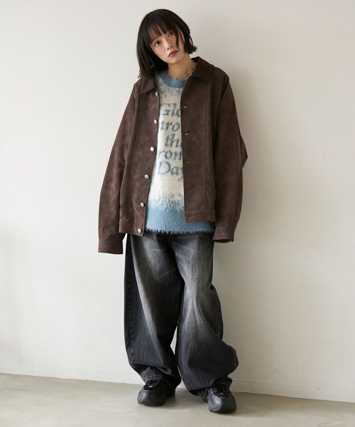 PBLIM（ページボーイリム）の「《UNISEX》グラデシャギーニット（ニット/セーター・レディース・ネイビー/ブラウン/ライトブルー/チャコールグレー・FREE）」の20枚目の写真