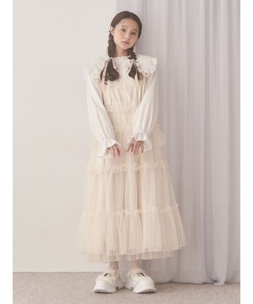 新品タグ付きmerry jennyメリージェニーribbonフリルカラーブラウス セール】ribbonフリルカラーブラウス（シャツ/ブラウス）｜merry jenny