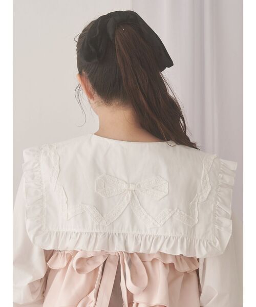 新品タグ付きmerry jennyメリージェニーribbonフリルカラーブラウス ribbonフリルカラーブラウス（シャツ/ブラウス）｜merry jenny（メリー