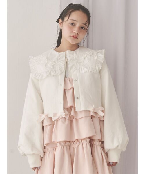 ribbonフリルカラーブラウス（シャツ/ブラウス）｜merry jenny（メリー