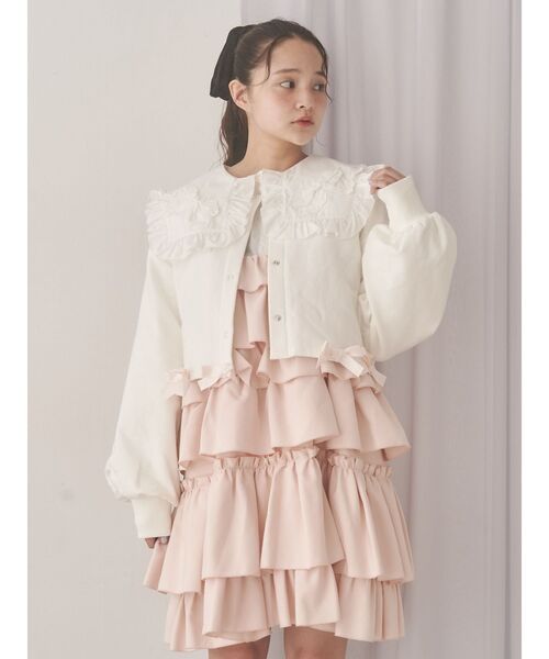 ribbonフリルカラーブラウス（シャツ/ブラウス）｜merry jenny（メリー