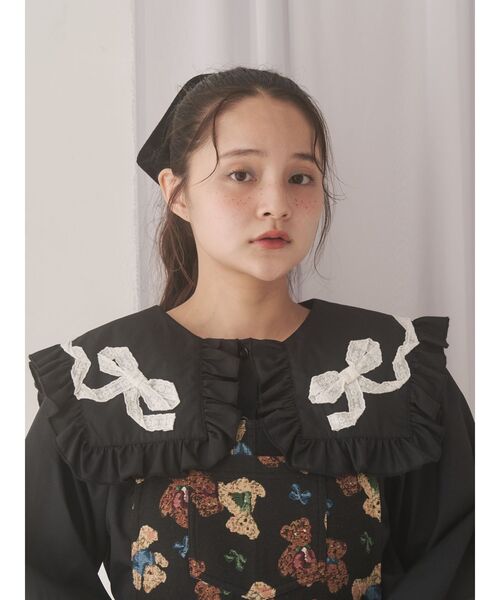 ribbonフリルカラーブラウス（シャツ/ブラウス）｜merry jenny（メリー