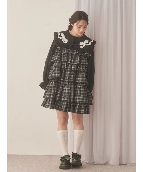 ribbonフリルカラーブラウス（シャツ/ブラウス）｜merry jenny（メリー