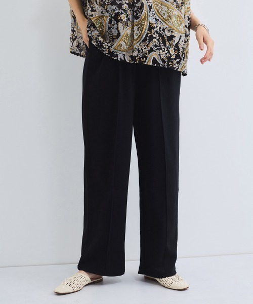 VICKY(ビッキー)の「ミニウラゲピンタックワイドパンツ≪手洗い可能≫(その他パンツ・レディース・ブラック/ライトグレー/ブラウン・M)」の2枚目の写真