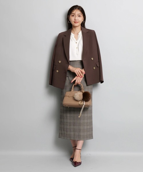 JUSGLITTY（ジャスグリッティー）の「チェーンネックゆるブラウス（シャツ/ブラウス・レディース・ネイビー/ピンクベージュ/オフホワイト・2/1）」の14枚目の写真