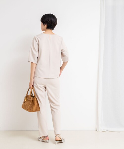 NOLLEY’S Sophi(ノーリーズソフィ)の「《セットアップ対応》カットジョーゼットコクーンスリーブプルオーバーブラウス(シャツ/ブラウス・レディース・ネイビー/ベージュ/ブラック・38)」の12枚目の写真