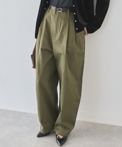 ツータックヘリンボーンワイドスラックス（スラックス）｜LAVEANGE