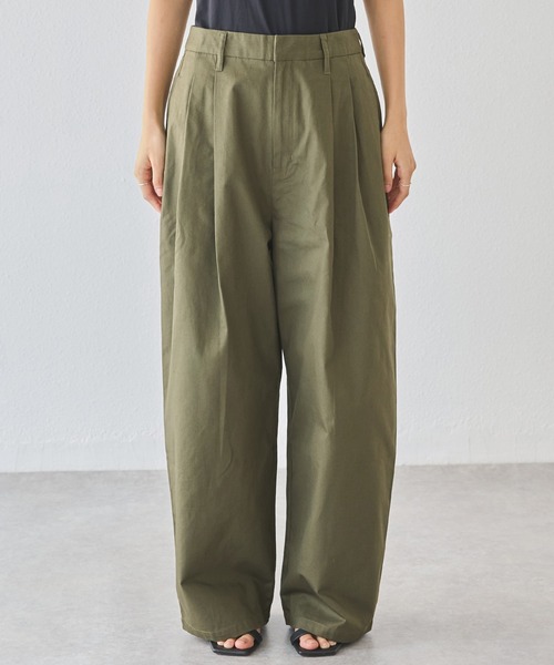 A110A2ページ ツータックヘリンボーンワイドスラックス（スラックス）｜LAVEANGE