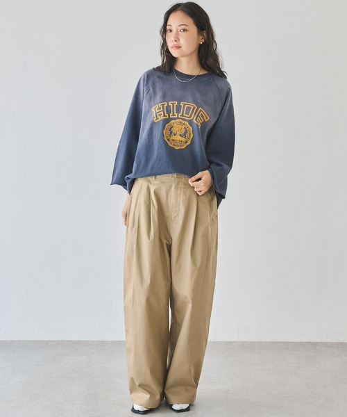 LAVEANGE（ラビアンジェ）の「ツータックヘリンボーンワイドスラックス（スラックス・レディース・ベージュ/グリーン/ブラック・マルチサイズ）」の19枚目の写真