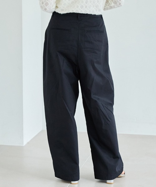 ツータックヘリンボーンワイドスラックス（スラックス）｜LAVEANGE