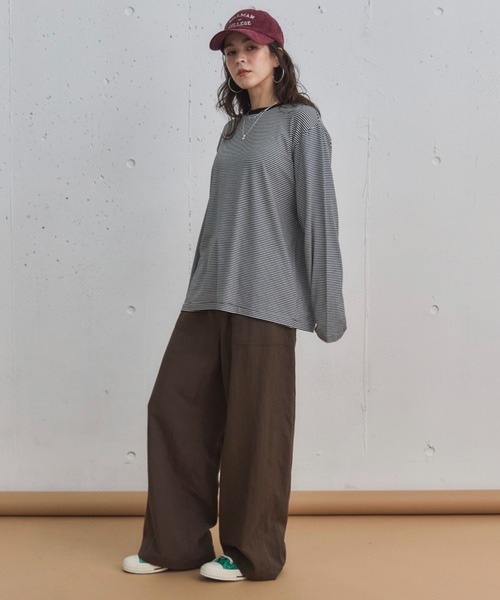 Doux archives（ドゥアルシーヴ）の「ボーダーインナーロンＴｅｅ（Tシャツ/カットソー・レディース・ブラウン系その他/ホワイト×ブラック/ブラック×ホワイト/ホワイト系その他・38）」の8枚目の写真