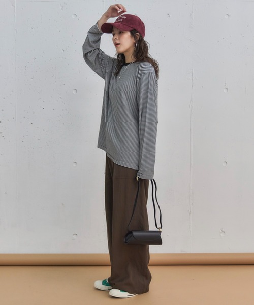 Doux archives（ドゥアルシーヴ）の「ボーダーインナーロンＴｅｅ（Tシャツ/カットソー・レディース・ブラウン系その他/ホワイト×ブラック/ブラック×ホワイト/ホワイト系その他・38）」の9枚目の写真