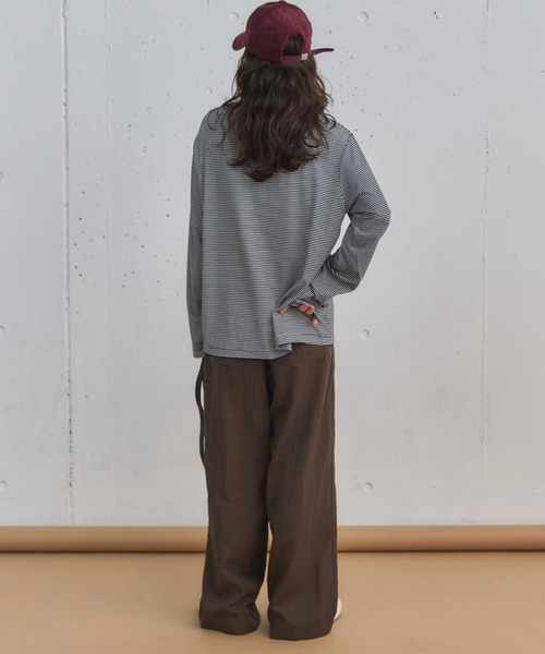 Doux archives（ドゥアルシーヴ）の「ボーダーインナーロンＴｅｅ（Tシャツ/カットソー・レディース・ブラウン系その他/ホワイト×ブラック/ブラック×ホワイト/ホワイト系その他・38）」の12枚目の写真