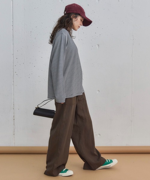 Doux archives（ドゥアルシーヴ）の「ボーダーインナーロンＴｅｅ（Tシャツ/カットソー・レディース・ブラウン系その他/ホワイト×ブラック/ブラック×ホワイト/ホワイト系その他・38）」の13枚目の写真