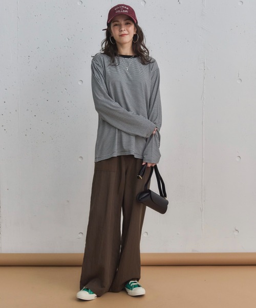 Doux archives（ドゥアルシーヴ）の「ボーダーインナーロンＴｅｅ（Tシャツ/カットソー・レディース・ブラウン系その他/ホワイト×ブラック/ブラック×ホワイト/ホワイト系その他・38）」の15枚目の写真