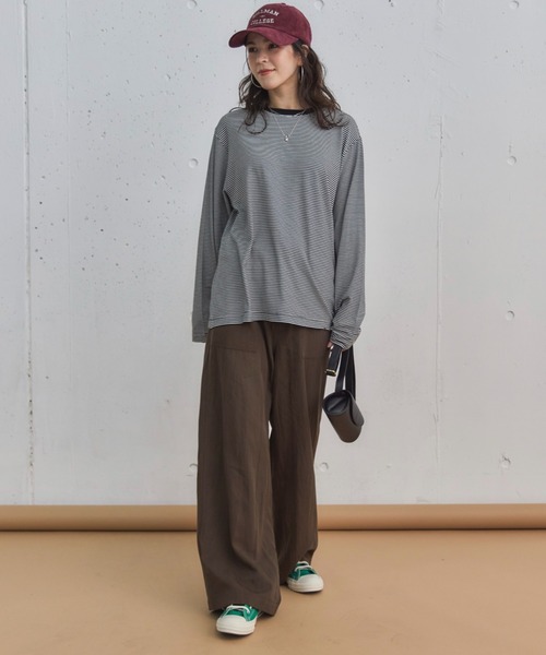 Doux archives（ドゥアルシーヴ）の「ボーダーインナーロンＴｅｅ（Tシャツ/カットソー・レディース・ブラウン系その他/ホワイト×ブラック/ブラック×ホワイト/ホワイト系その他・38）」の16枚目の写真