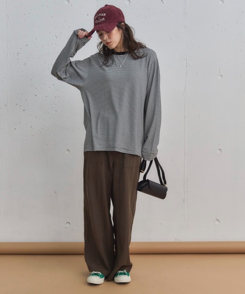 Doux archives（ドゥアルシーヴ）の「ボーダーインナーロンＴｅｅ（Tシャツ/カットソー・レディース・ブラウン系その他/ホワイト×ブラック/ブラック×ホワイト/ホワイト系その他・38）」の17枚目の写真