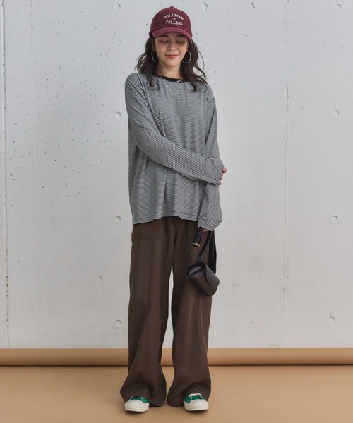 Doux archives（ドゥアルシーヴ）の「ボーダーインナーロンＴｅｅ（Tシャツ/カットソー・レディース・ブラウン系その他/ホワイト×ブラック/ブラック×ホワイト/ホワイト系その他・38）」の18枚目の写真