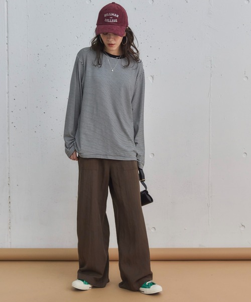 Doux archives（ドゥアルシーヴ）の「ボーダーインナーロンＴｅｅ（Tシャツ/カットソー・レディース・ブラウン系その他/ホワイト×ブラック/ブラック×ホワイト/ホワイト系その他・38）」の19枚目の写真