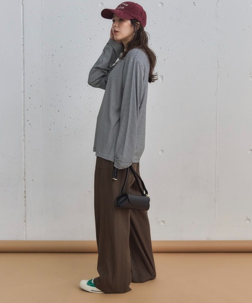 Doux archives（ドゥアルシーヴ）の「ボーダーインナーロンＴｅｅ（Tシャツ/カットソー・レディース・ブラウン系その他/ホワイト×ブラック/ブラック×ホワイト/ホワイト系その他・38）」の21枚目の写真